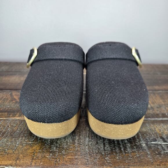 NEW Rothys The Casual Clog Heeled Womens 6 Platform Slip On Buckle Shoes Black - Picture 3 of 11